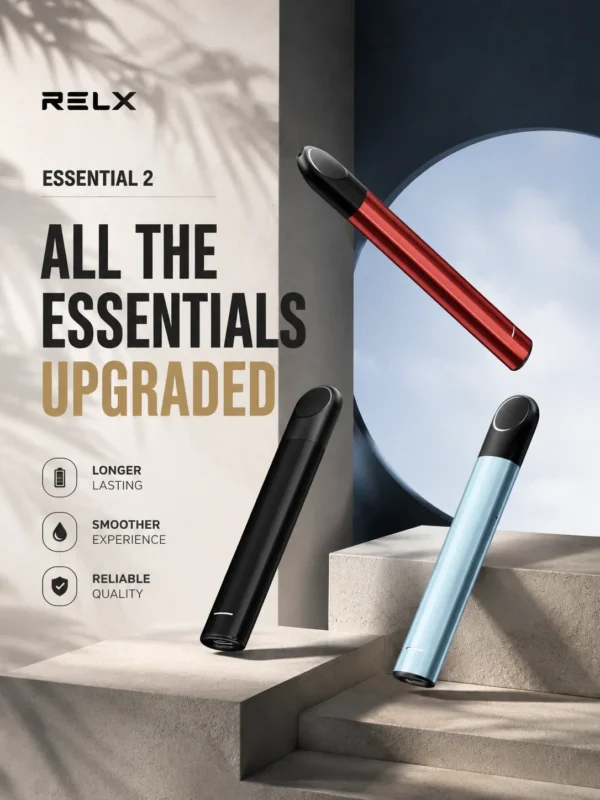 RELX 悅刻 Essential2 主機 主打10W輸出功率與380mAh大容量電芯 結合Type-C快充技術 廣泛通用四代與五代煙彈